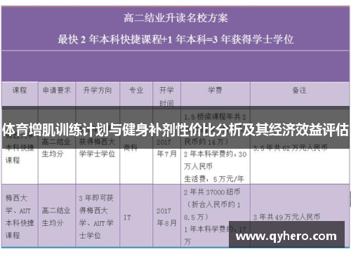 体育增肌训练计划与健身补剂性价比分析及其经济效益评估